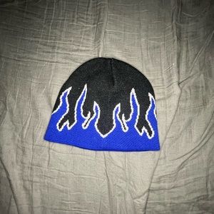 Blue flame beanie